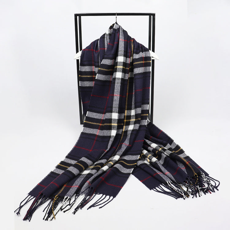 15-color Checkered Towel Imitation Cashmere Wool Blanket For Women