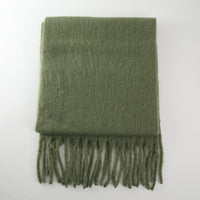 Solid Color Thick Mohair Artificial Cashmere Scarf