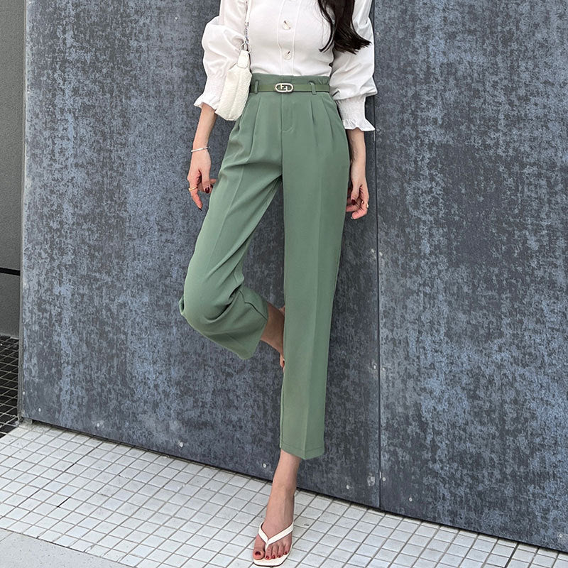 Professional Temperament High Waist Slim Radish Pants