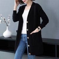 Women's Knitted Cardigan Sweater Mid-length