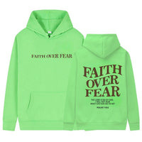 New Hoodie Faith Fear Men's And Women's Printed Sweatshirt