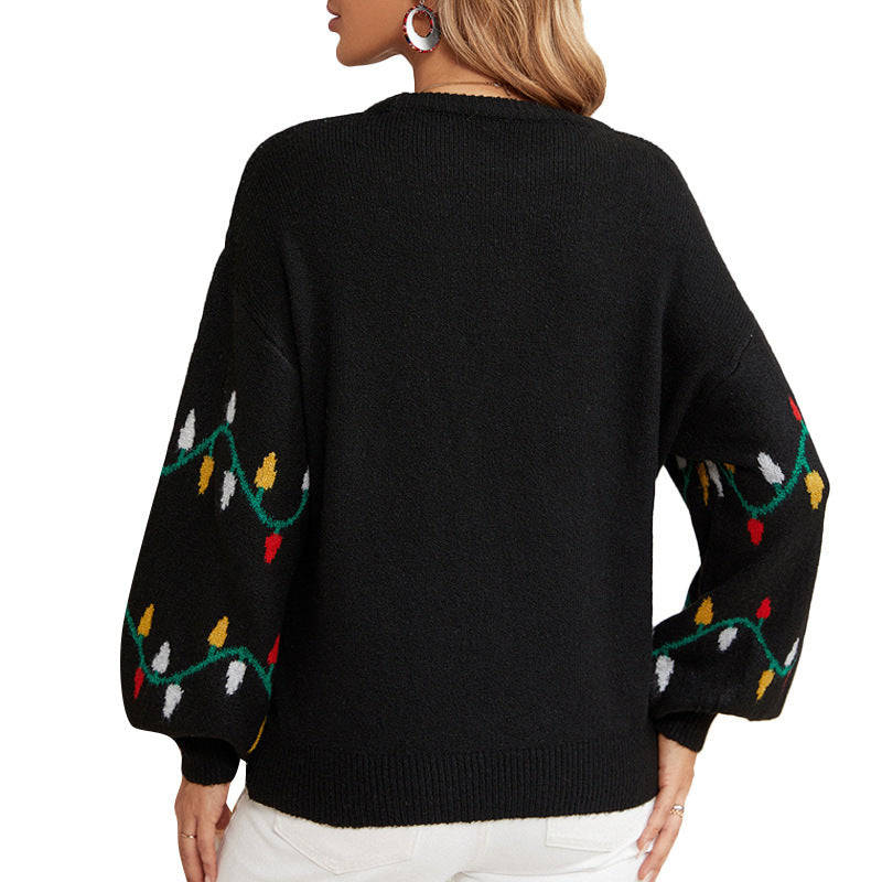 Women's Light Sweet Slipover Loose Christmas Sweater