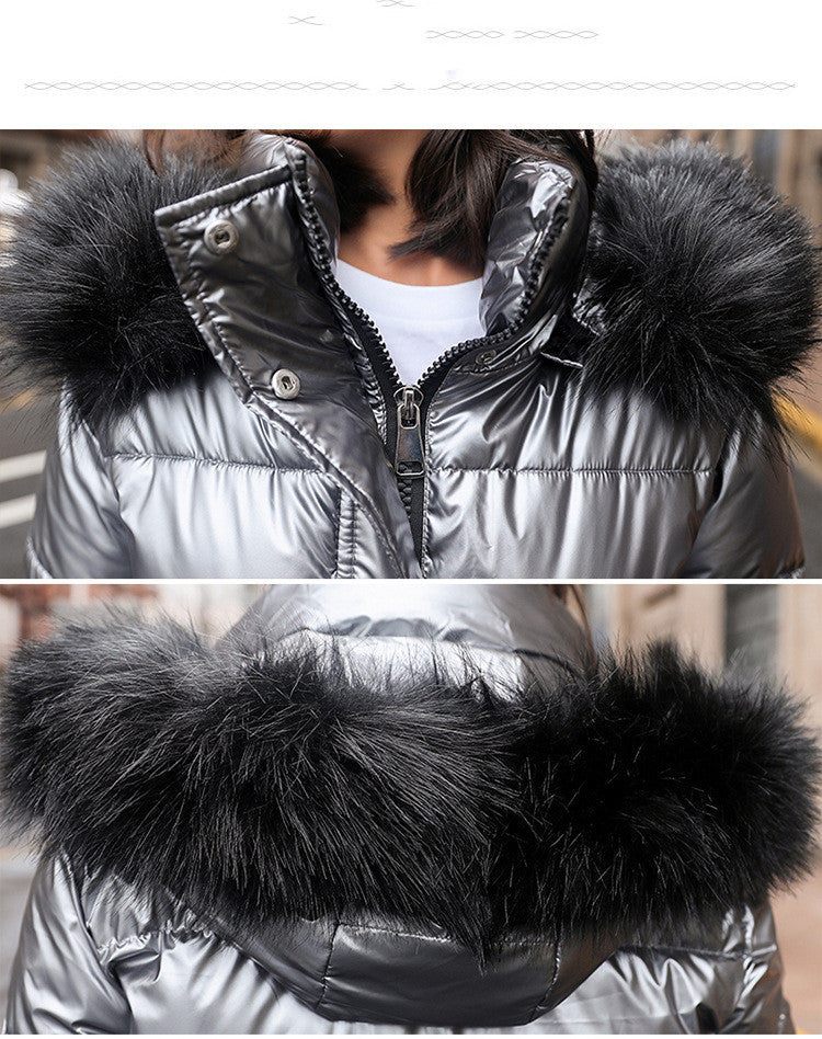 Slim and Thin Korean Style Long knee-length Down Padded jacket