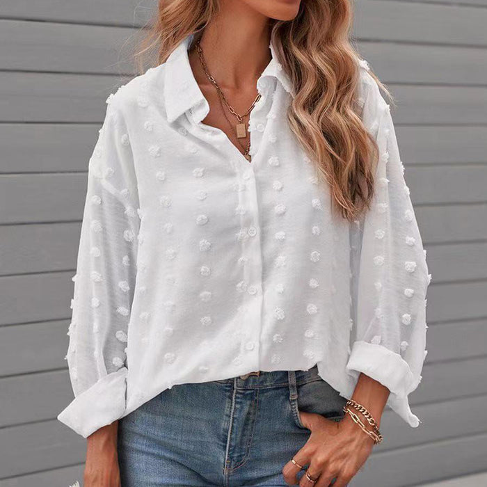 Spring And Summer New Cross-border Women's Clothing Fashion Long Sleeve Shirt