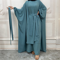 Solid Color Fashion Robe Three-piece Suit