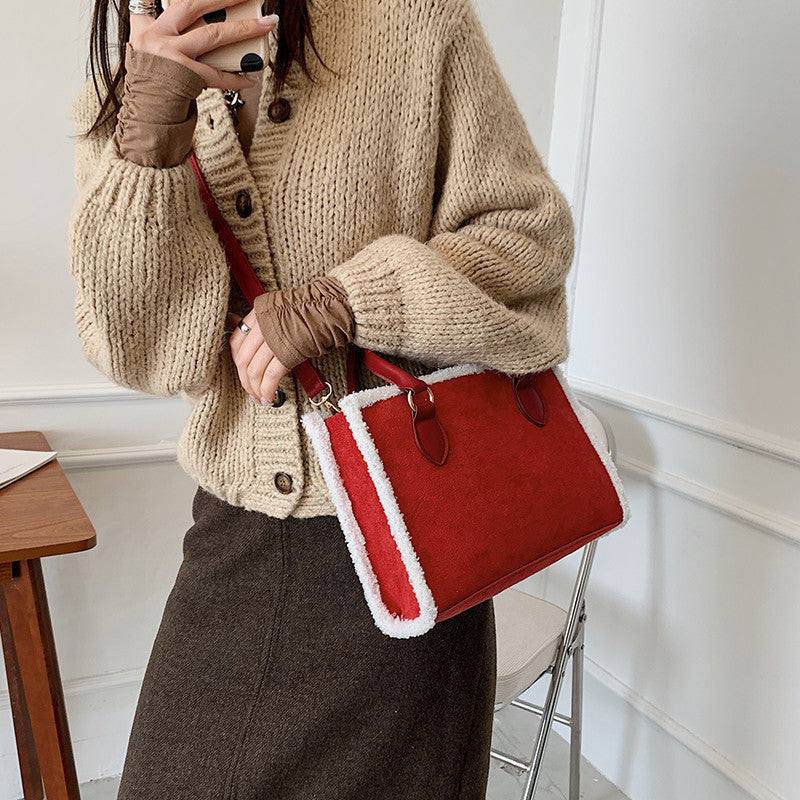 Lamb Wool Bag Women's Fashion Trendy Plush