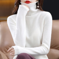 Pile Collar Woolen Sweater Women's Bottoming Shirt Turtleneck Sweater