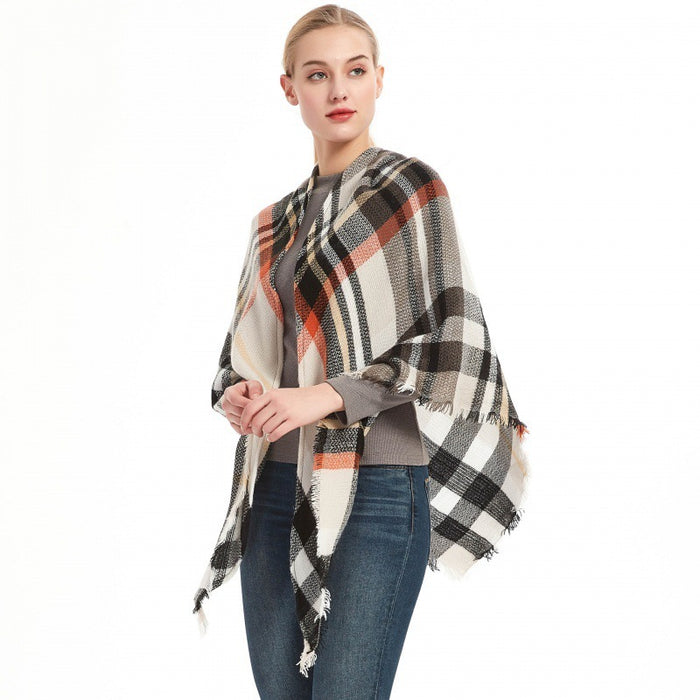 Women's Warm Fashionable Outerwear Shawl