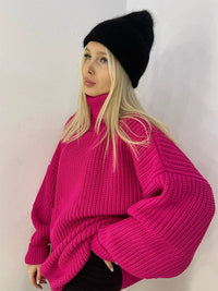 Thick Autumn And Winter Turtleneck Sweater Casual Solid Color Russian Knitwear