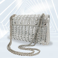 Diamond Clutch Personalized Hand Bag Square Women's Handbag