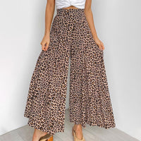 Printed Polka Dot Leopard Print High Waist Loose Wide Leg Pants Straight Casual