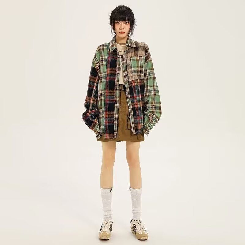 Women's Casual Retro Plaid Shirt