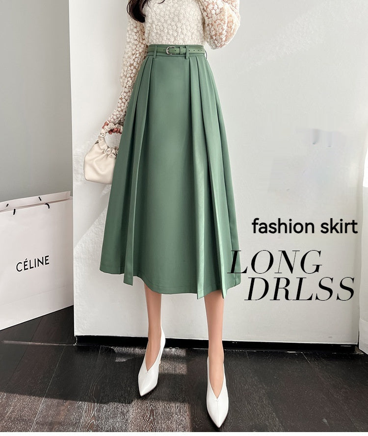 High Waisted A-line Large Swing Skirt