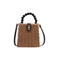 Rattan bag, bead portable straw bag