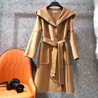 British style slim slimming belt contrast color fight leather coat women