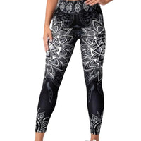 Ink Printing Yoga Trousers Fashion Slim Women's Skinny Pants