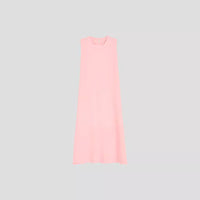 Linen Round Neck Sleeveless Dress Anti-exposure Midi Dress