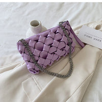 Woven chain crossbody bag