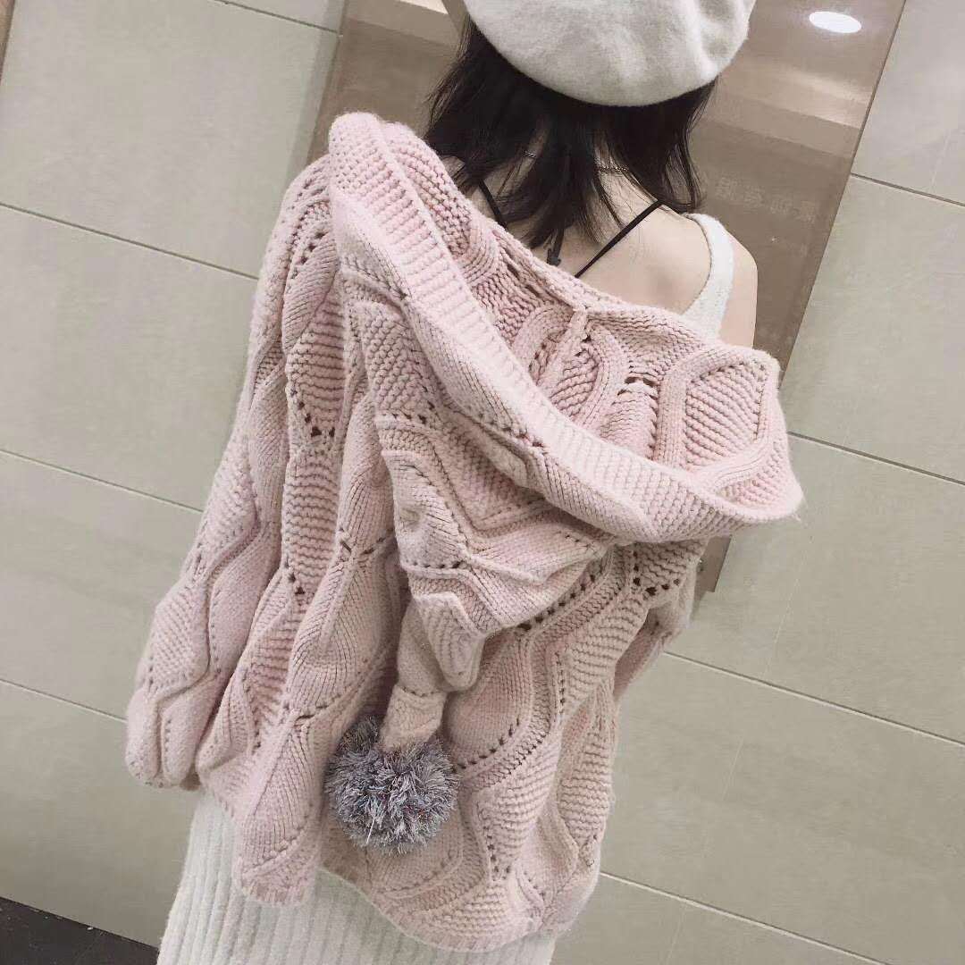 Women's Hat Knitted Cardigan Jacket Sweater