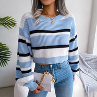 Long Sleeve Plunge Knit Sweater