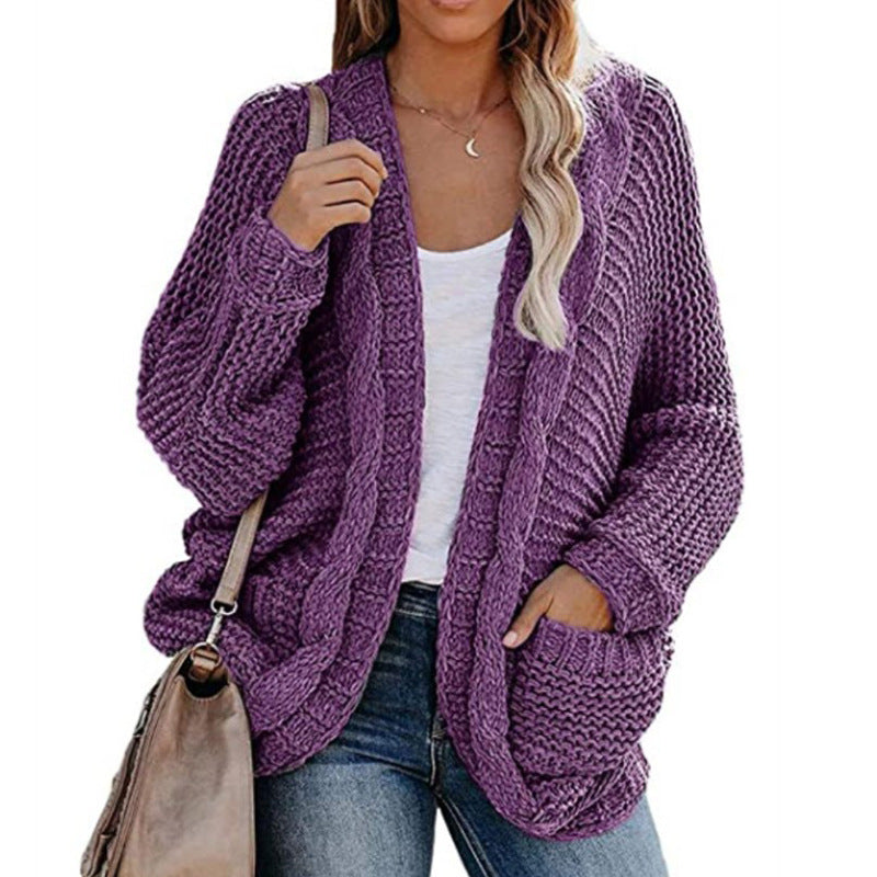 Twist cardigan sweater