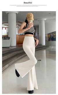 Black Suit Thin Lengthened Casual Pants