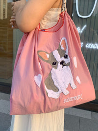 Embroidered Shopping Bag Hand-carrying Embroidered Nylon