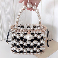 Women's Ins Bucket Bag Versatile Diagonal Pearl Bag