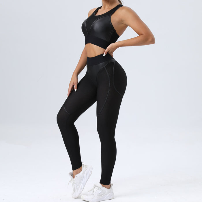 Skinny Yoga Pants Patchwork Sexy Sports Hip-lifting Trousers Fitness