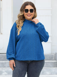 Lady's Pullover Tops Plus Size Half-turtleneck T-shirt Bottoming Shirt