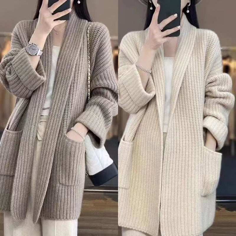 Plus Size Women's Sweater Cardigan Mid-length