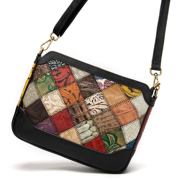 One Shoulder Bag Made Of Cow Hide And Colored Lady's Satchel