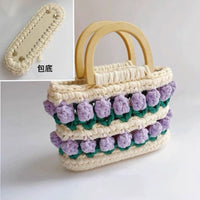 Cloth Line Crochet Knitting Tulips Handbags