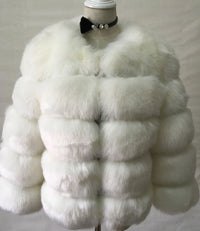 Europe And The United States Autumn And Winter New Fox Fur Fur Coat Women's Short Long-sleeved Fur Artificial Fur Coat