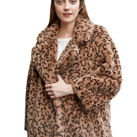 Ladies Loose Mink Fleece Thick Coat Coat