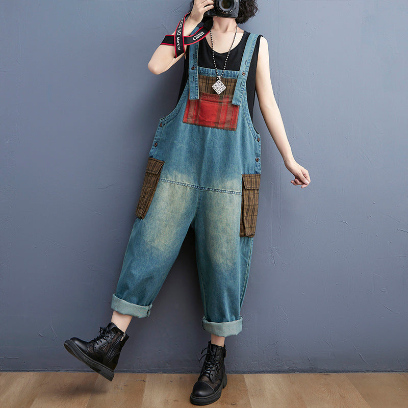 Women's Korean Version Of The New Large Size Jeans Suspenders