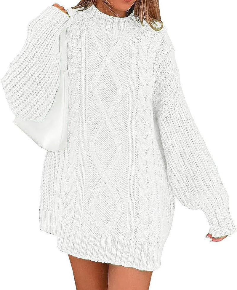 Women's Knitting Sweater Twisted Long Sleeve Loose Pullover