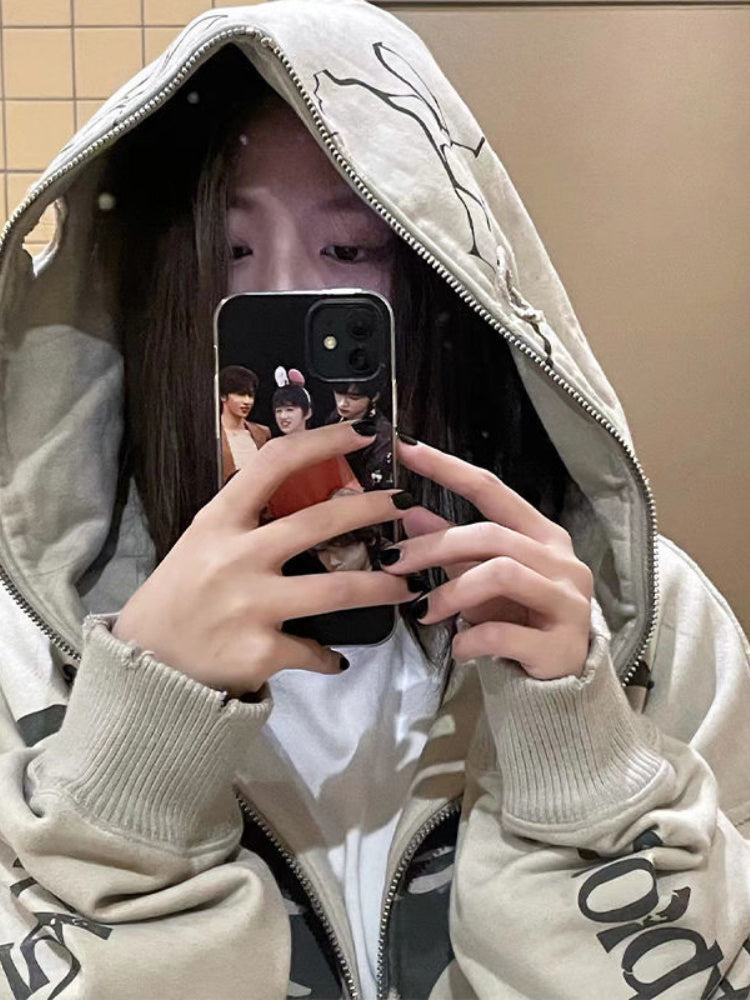 Women's Autumn And Winter Loose Design Sense Hoodie Coat