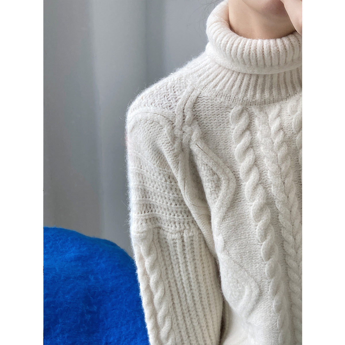 Women's Simple Thick Outer Wear Turtleneck Sweater