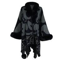 Women's Fur Collar Thickened Warm Shawl