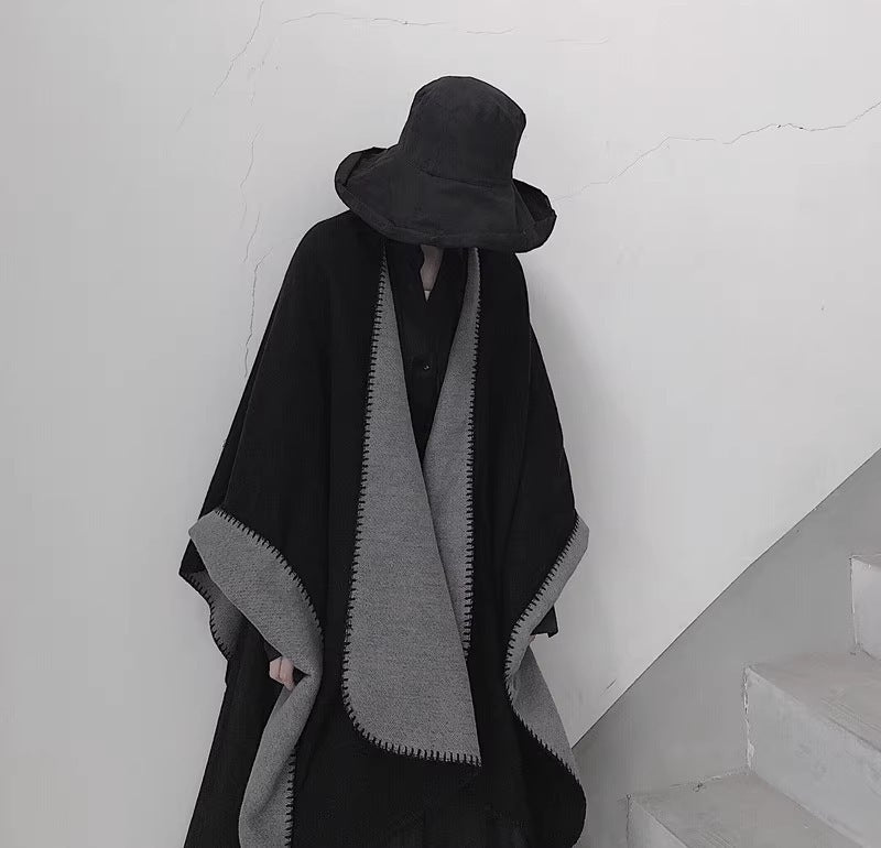 Double-sided Design Cashmere-like Outer Scarf