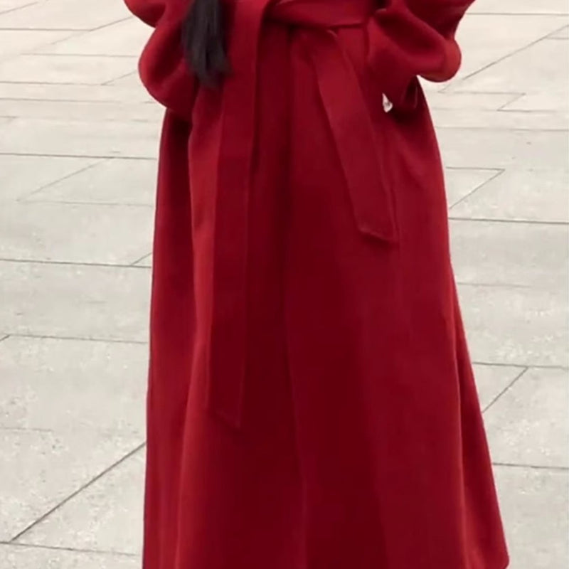 Marriage Red Woolen Coat Woman