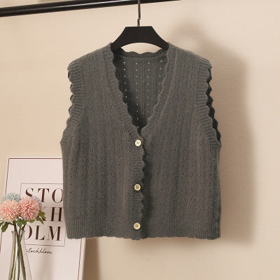 Woolen Knitted Vest Women's Tank Top Spring And Autumn