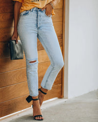 Women's Retro Denim Ripped Ankle-length Casual Pants