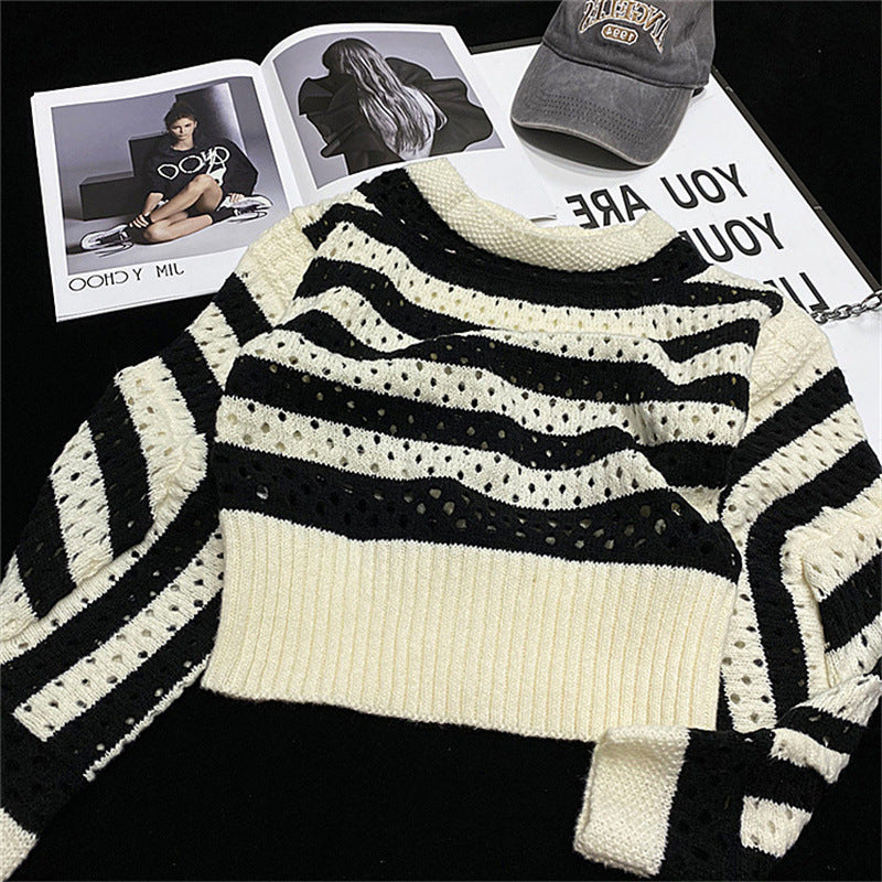 Lady Temperament Small Top Short Knitted Sweater