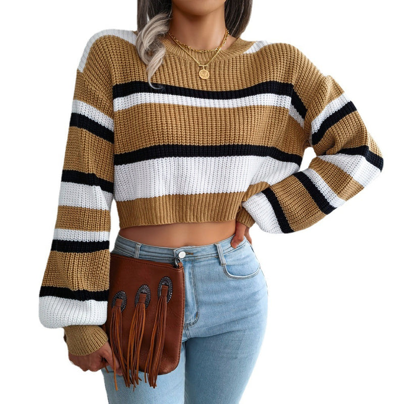 Long Sleeve Plunge Knit Sweater