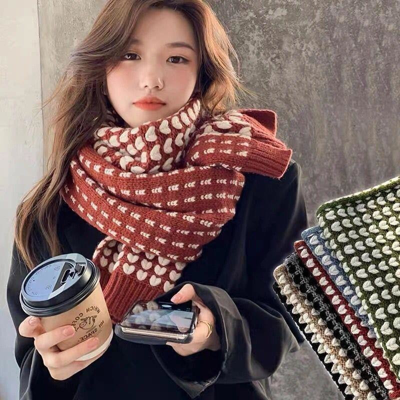 Women's Fashion Versatile Long Warm Knit Woolen Scarf