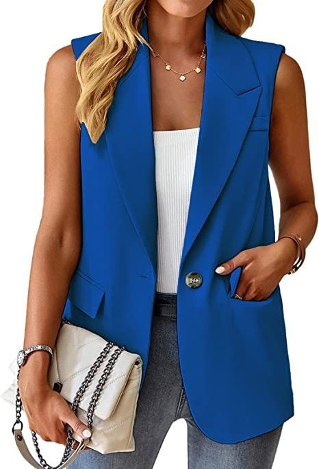 Suit Jacket Women's Loose Temperament Commuter Sleeveless Suit Vest