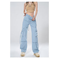 Loose Design Casual Mopping American Retro Trousers Women