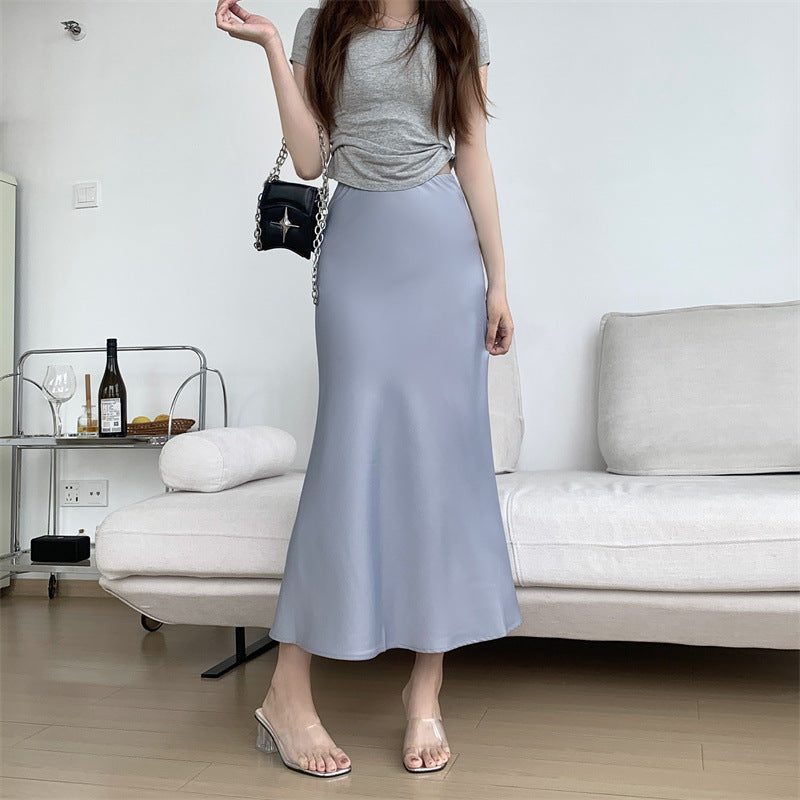 Women's Summer New Design Sense Niche High Waist Petite Hot Girl Fishtail Skirt